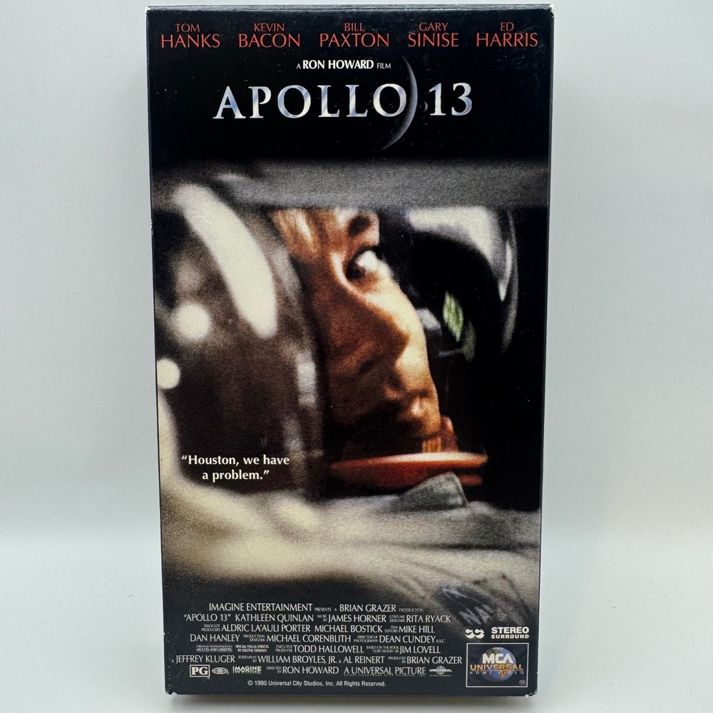 Apollo 13 VHS 1995 Movie Tom Hanks Ron Howard MCA Universal Stereo Surround PG